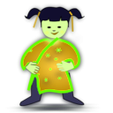 download Chinese Girl Icon clipart image with 45 hue color