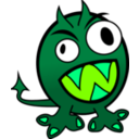 download Small Funny Angry Monster clipart image with 90 hue color