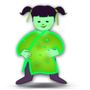download Chinese Girl Icon clipart image with 90 hue color