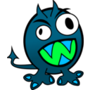 download Small Funny Angry Monster clipart image with 135 hue color