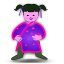 download Chinese Girl Icon clipart image with 270 hue color