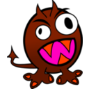 download Small Funny Angry Monster clipart image with 315 hue color