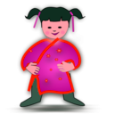 download Chinese Girl Icon clipart image with 315 hue color
