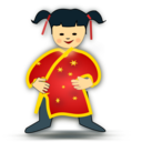download Chinese Girl Icon clipart image with 0 hue color