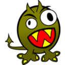 download Small Funny Angry Monster clipart image with 0 hue color