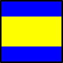 download Signal Flag Delta clipart image with 180 hue color