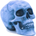 download Skull clipart image with 180 hue color