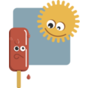 download Popsicle And The Sun clipart image with 0 hue color