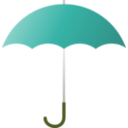 download Green Umbrella clipart image with 45 hue color