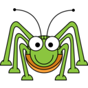 download Cartoon Grasshopper clipart image with 0 hue color
