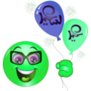 download Boy Balloons Smiley Emoticon clipart image with 90 hue color