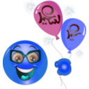 download Boy Balloons Smiley Emoticon clipart image with 180 hue color