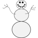 download Snowman clipart image with 0 hue color