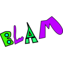 download Blam clipart image with 45 hue color