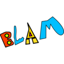 download Blam clipart image with 315 hue color
