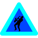 download Caution Jazz clipart image with 180 hue color