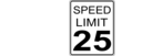 Ca Speed Limit 25 Roadsign