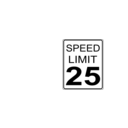 download Ca Speed Limit 25 Roadsign clipart image with 0 hue color