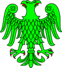 Aguila Bicefala Sinople Linguada Y Lampasada De Gules