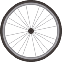 download Bikewheel clipart image with 180 hue color