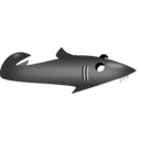download Shark clipart image with 0 hue color