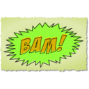download Bam Comic Book Sound Effect clipart image with 45 hue color