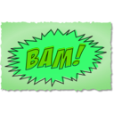 download Bam Comic Book Sound Effect clipart image with 90 hue color