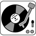 download Simple Turntable clipart image with 45 hue color