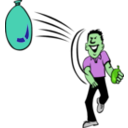 download Water Fight clipart image with 90 hue color