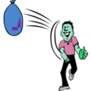 download Water Fight clipart image with 135 hue color