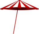 Red White Umbrella