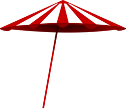 Red White Umbrella