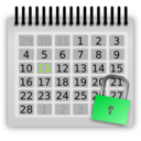 download Locked Calendar clipart image with 90 hue color