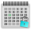 download Locked Calendar clipart image with 135 hue color