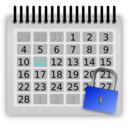 download Locked Calendar clipart image with 180 hue color