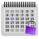 download Locked Calendar clipart image with 225 hue color