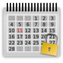 download Locked Calendar clipart image with 0 hue color