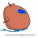 download Fat Bird clipart image with 180 hue color