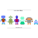 download Free Vector Robots clipart image with 180 hue color