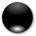 download Round Black Button clipart image with 90 hue color