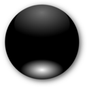 Round Black Button