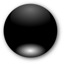 download Round Black Button clipart image with 0 hue color