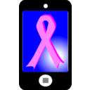 download Phone With Pink Ribbon clipart image with 0 hue color