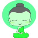 download Chibi Buddha clipart image with 90 hue color