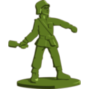 download Toy Soldier clipart image with 270 hue color