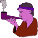 download Man With A Pipe clipart image with 270 hue color