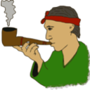 download Man With A Pipe clipart image with 0 hue color