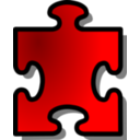 download Red Jigsaw Piece 13 clipart image with 0 hue color