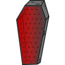 download Coffin clipart image with 0 hue color