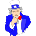 download Uncle Sam clipart image with 0 hue color